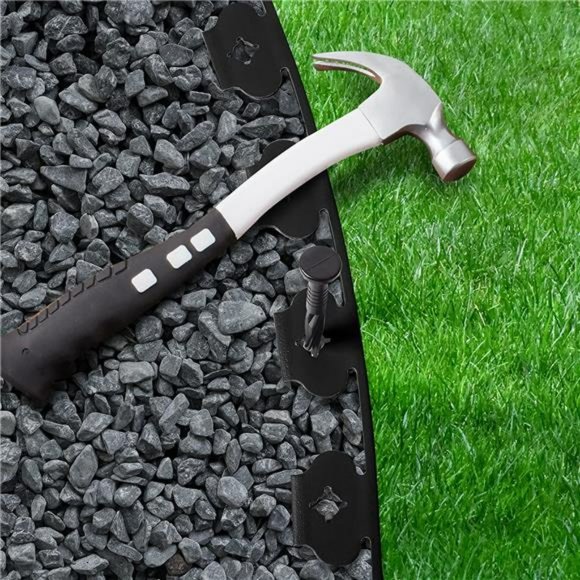 AUKAR Landscape Edging Kit 33ft Length No Dig Garden Edging Border (Black) - Picture 7 of 7